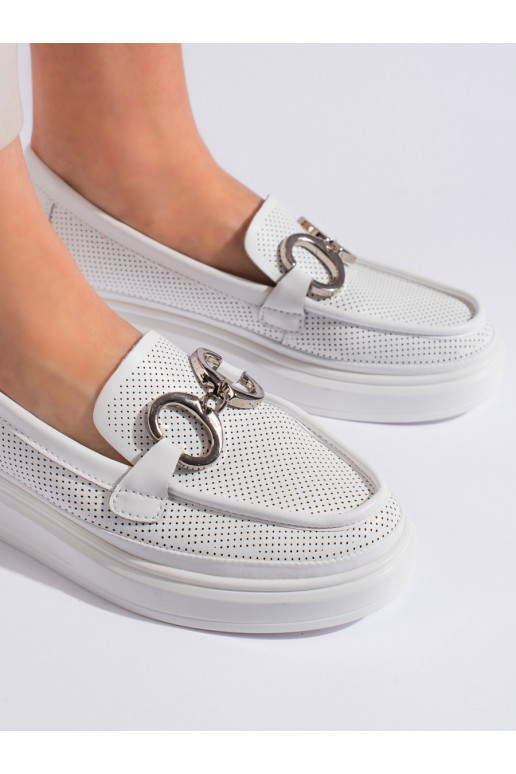 White color  Women's moccasins