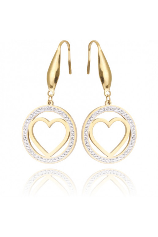 gold color-plated stainless steel earrings KST2410