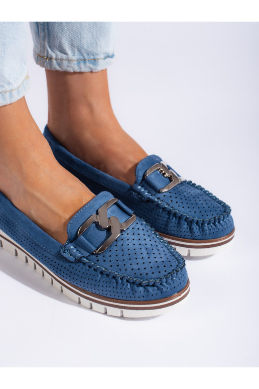 with elements of openwork  Women's moccasins