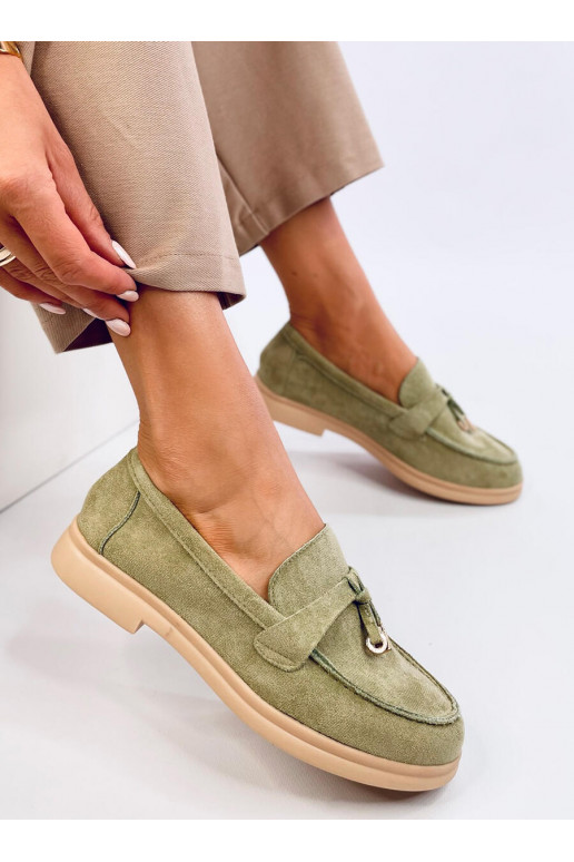 Moccasins of suede OTTAVIA GREEN