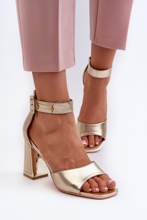 Elegant Women's Sandals with Gold Heels Rosazara