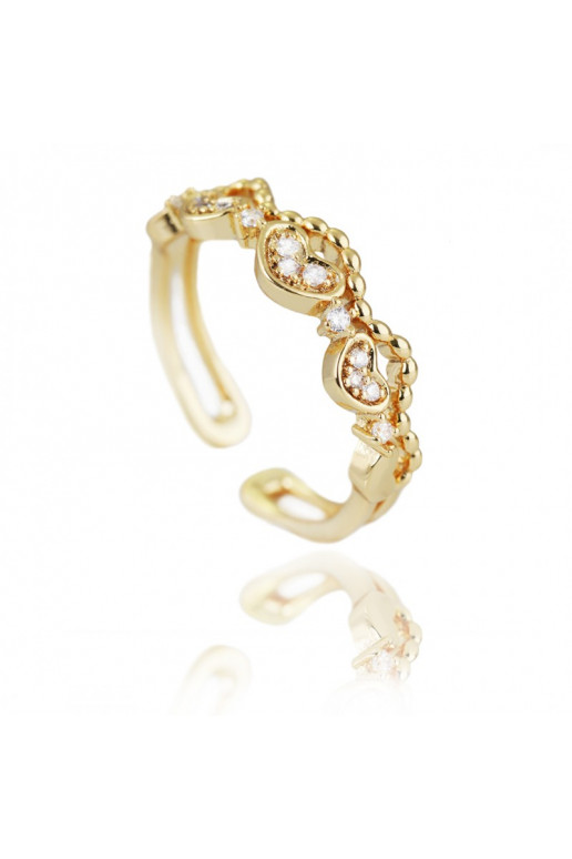 gold color-plated stainless steel ring PST693R6