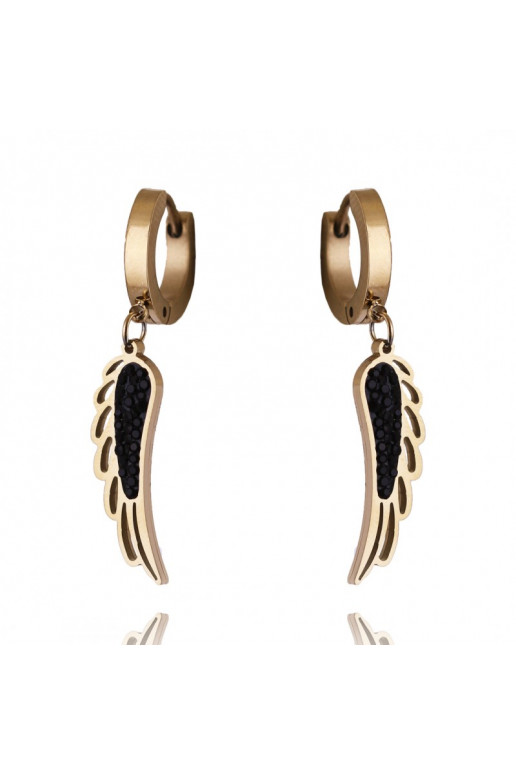 gold color-plated stainless steel earrings cover with gold KST2661