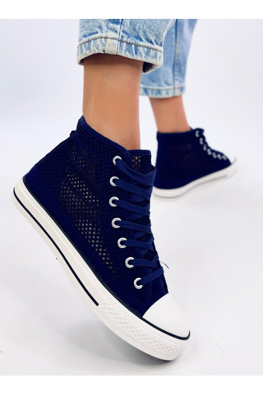 with elements of openwork shoes  MOUSSE NAVY