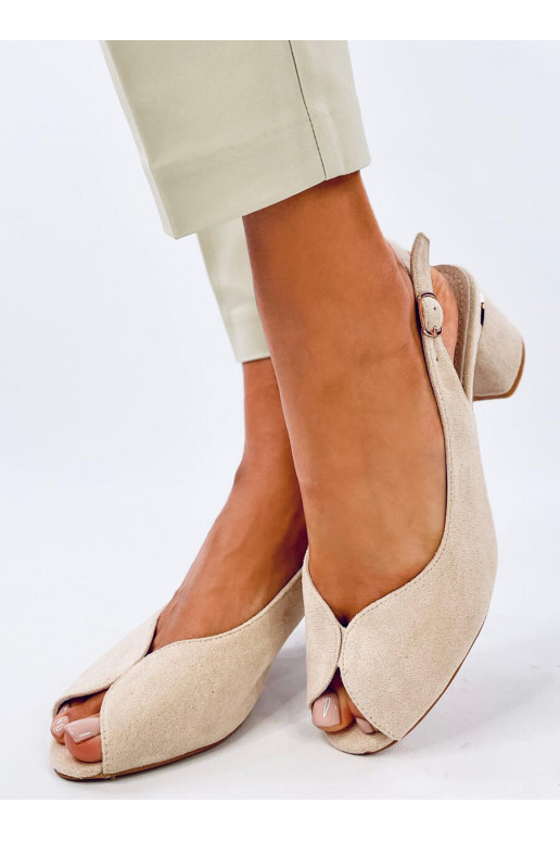 Stylish high-heeled sandals VENUS BEIGE