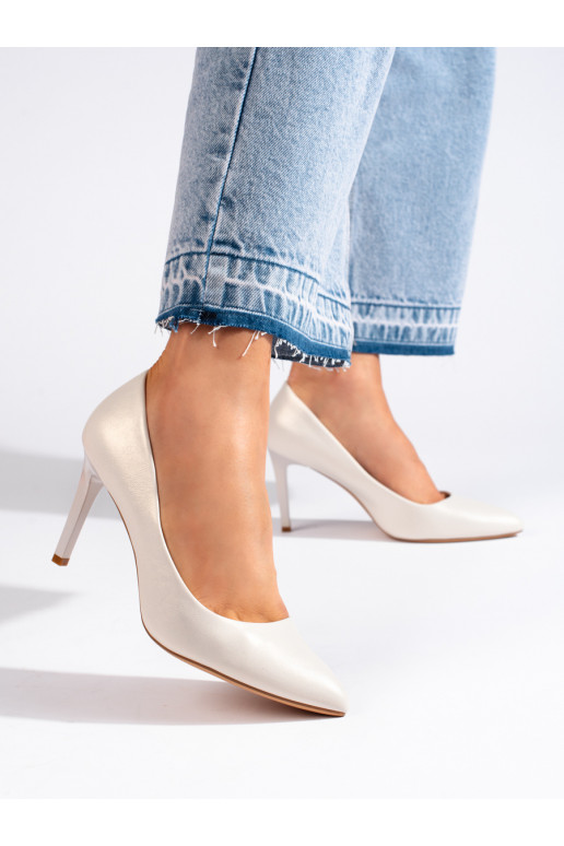 The classic model High heels white color Sergio Leone