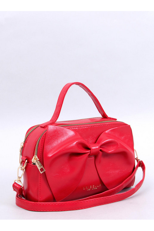 Elegant handbag  with bow BOWES red