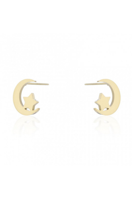 gold color-plated stainless steel earrings KST2130