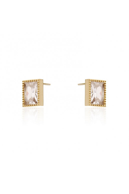 gold color-plated stainless steel earrings  KST2140