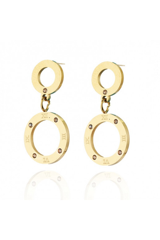 gold color-plated stainless steel earrings KST2232