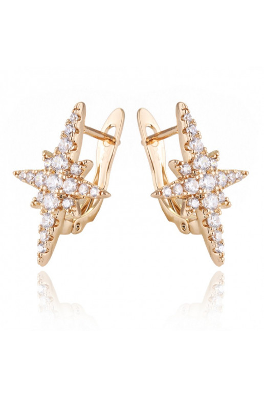 gold color-plated stainless steel earrings KST2354