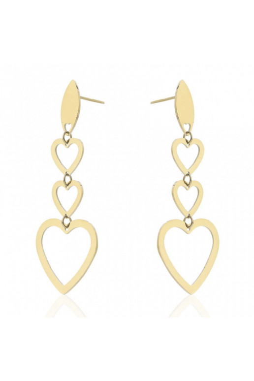 gold color-plated stainless steel earrings KST2092