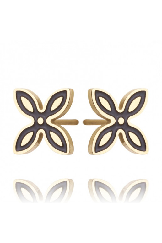 gold color-plated stainless steel earrings cover with gold KST2625