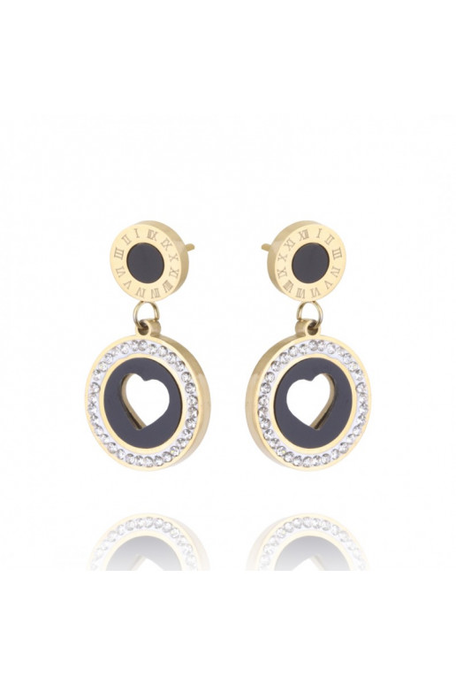 gold color-plated stainless steel earrings cover with gold KST2772