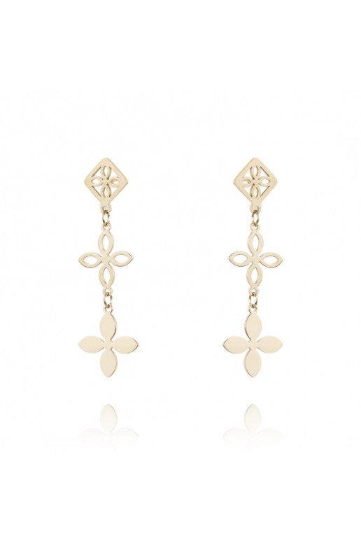 gold color-plated stainless steel earrings KST2821