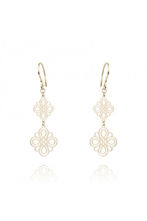 gold color-plated stainless steel earrings KST2822