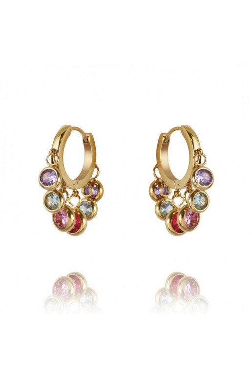 gold color-plated stainless steel earrings KST2833