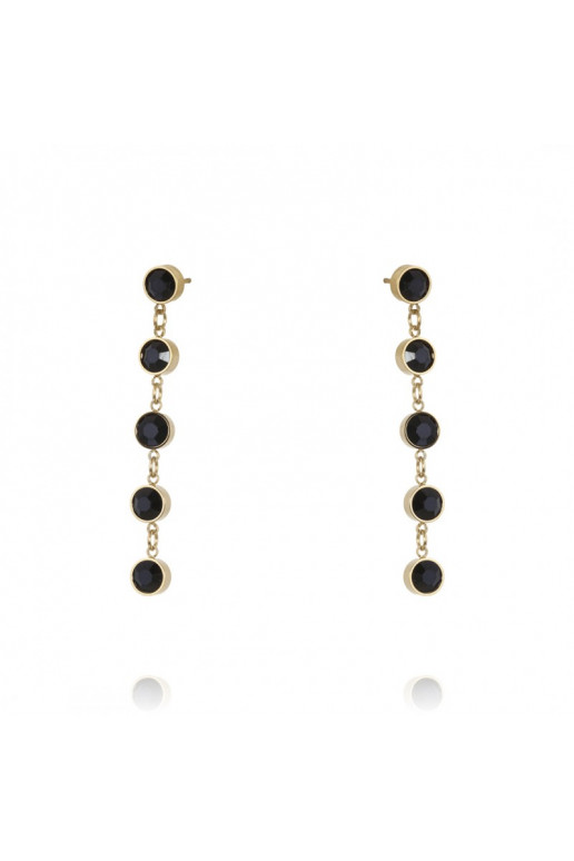 gold color-plated stainless steel earrings KST2837CZ