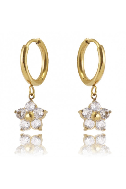 gold color-plated stainless steel earrings cover with gold KST2908B