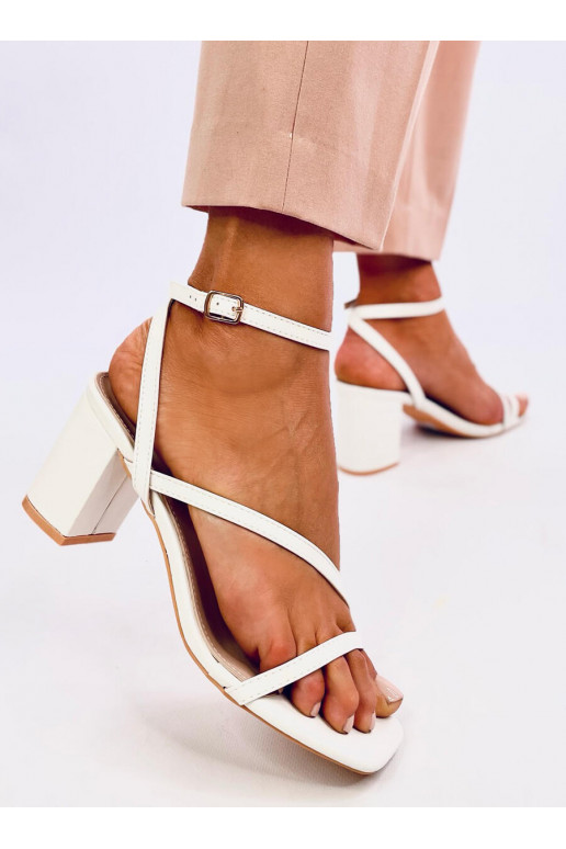 Stylish high-heeled sandals THERESA WHITE