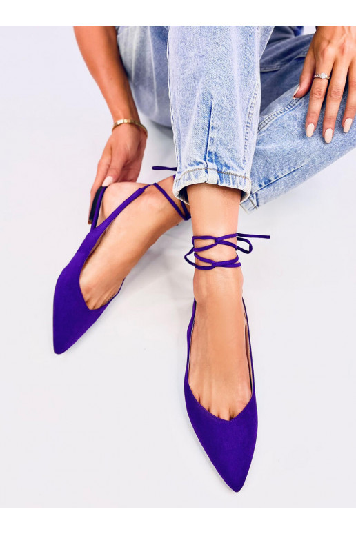 Ballerinas with an open heel DENTONI PURPLE