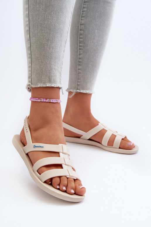 Flat Women's Sandals 83516 Ipanema Style Sandal Fem Beige