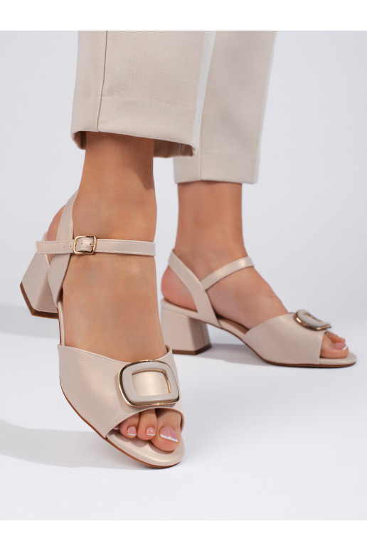 cream colors sandals  Sergio Leone