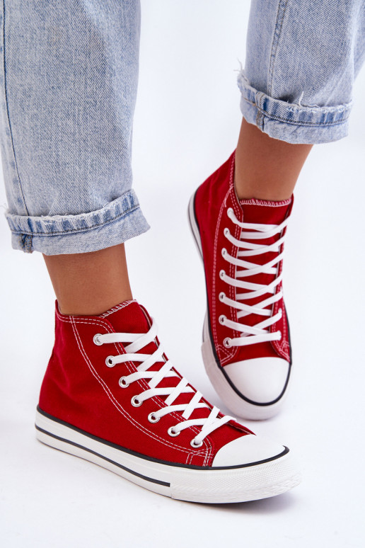 Women's Classic High Sneakers Red Remos