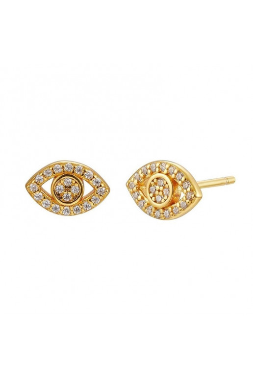 Stainless steel earrings platerowane cover with gold,  S925 KST3186