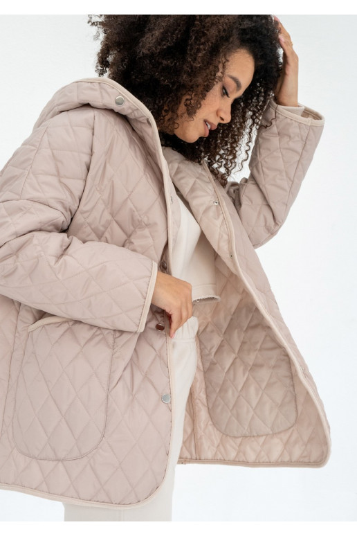 Madden - Beige quilted oversized jacket