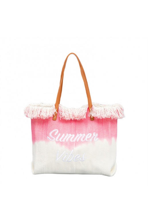 Beach bag bohemian style  pink ombre TP14R