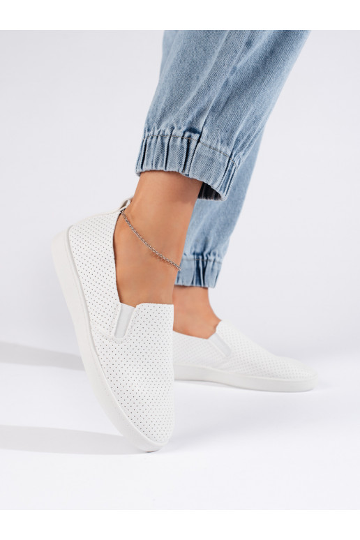 with elements of openwork  white color slip on 