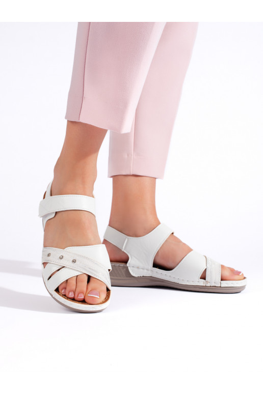 Easy white color sandals  with platform