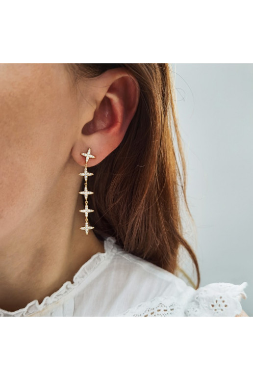 Earrings are plated with gold KST1685