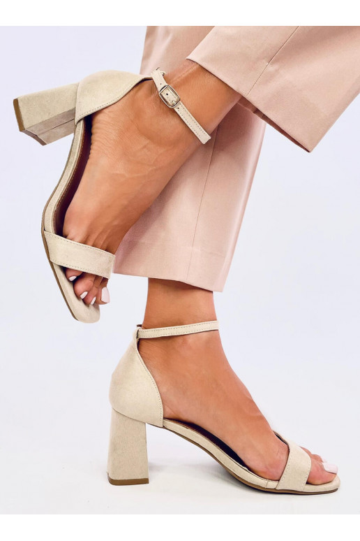 Stylish high-heeled sandals GASETI BEIGE