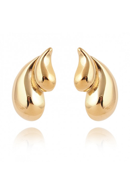 Stainless steel earrings platerowane cover with gold,  KST3230