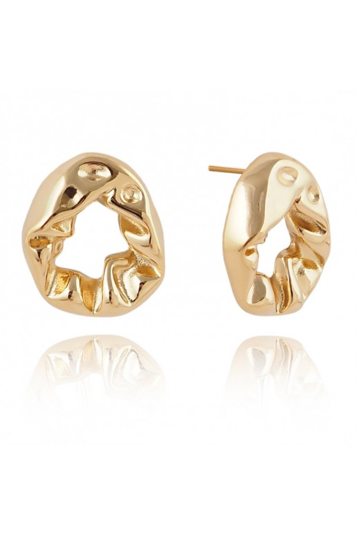 Stainless steel earrings platerowane cover with gold,  KST3234