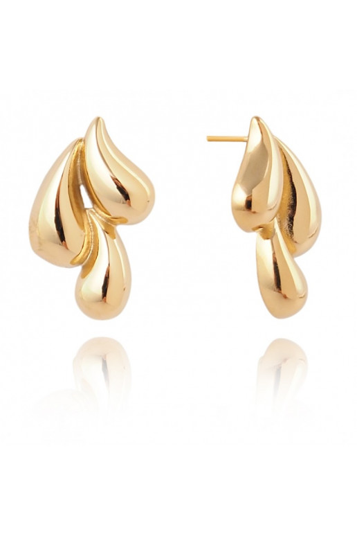 Stainless steel earrings platerowane cover with gold,  KST3235