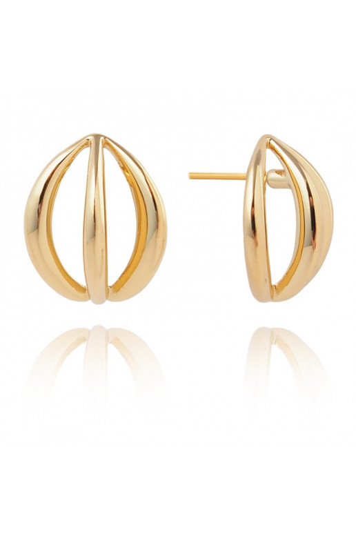 Stainless steel earrings platerowane cover with gold,  KST3239