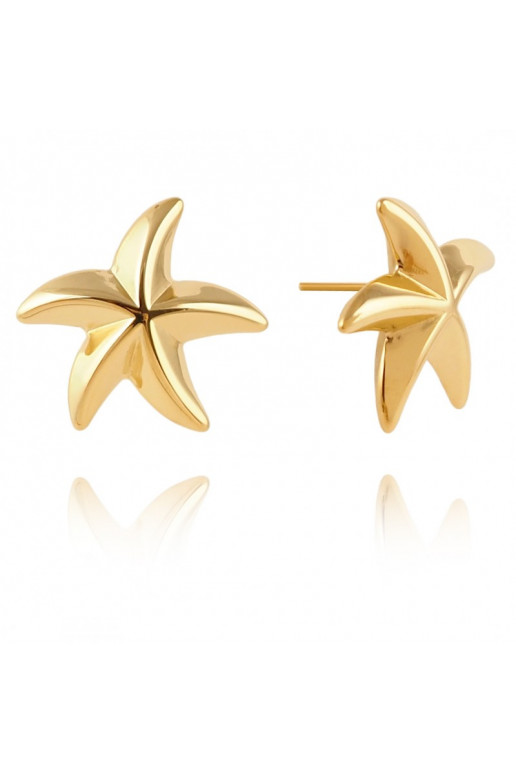 Stainless steel earrings platerowane cover with gold,  KST3245