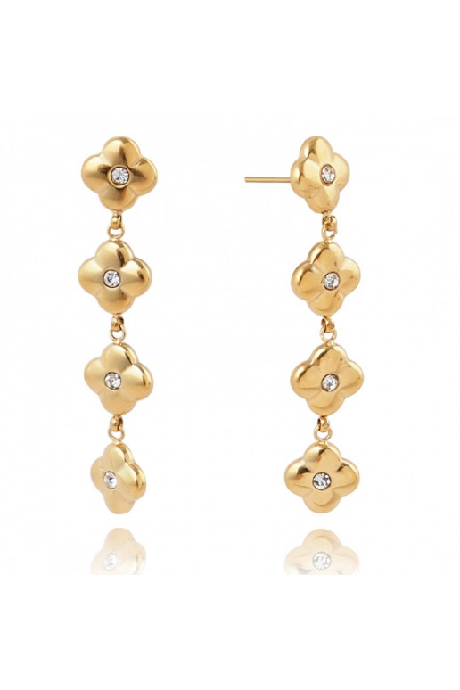 Stainless steel earrings platerowane cover with gold,  KST3252