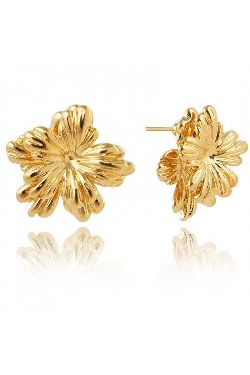 Stainless steel earrings platerowane cover with gold,  KST3254