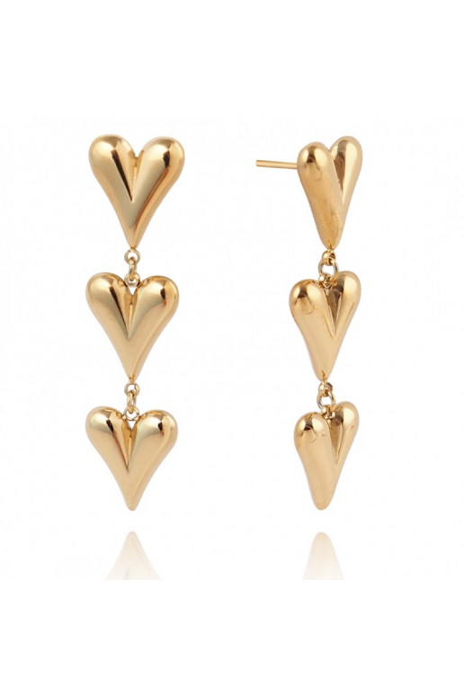 Stainless steel earrings platerowane cover with gold,  KST3255