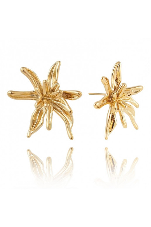 Stainless steel earrings platerowane cover with gold,  KST3257