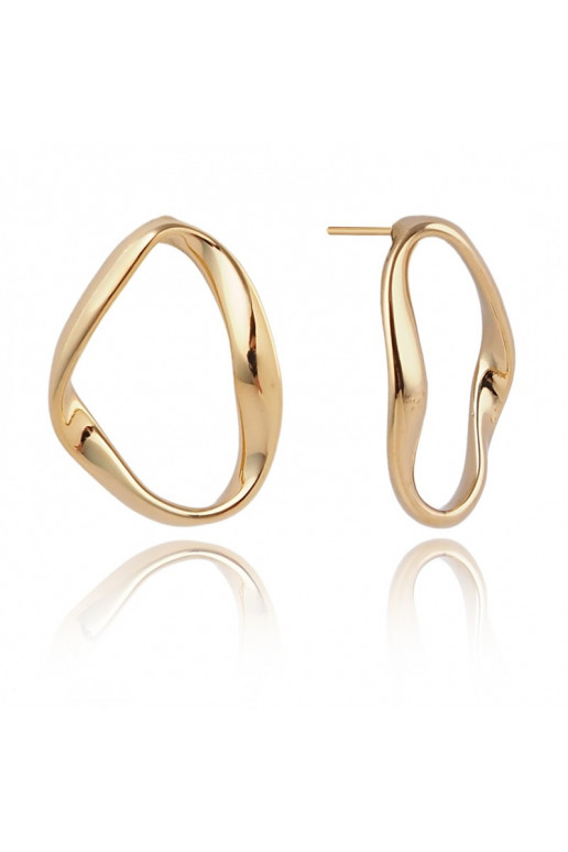 Stainless steel earrings platerowane cover with gold,  KST3258