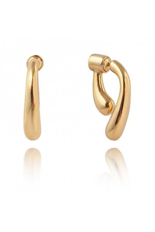 Stainless steel earrings platerowane cover with gold,  KST3259