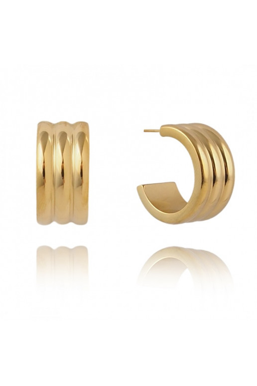 Stainless steel earrings platerowane cover with gold,  KST3265