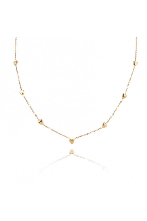 Stainless steel necklace plated with gold NST2096