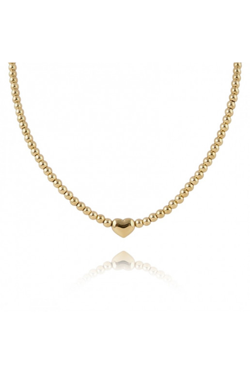 Stainless steel necklace plated with gold NST2099