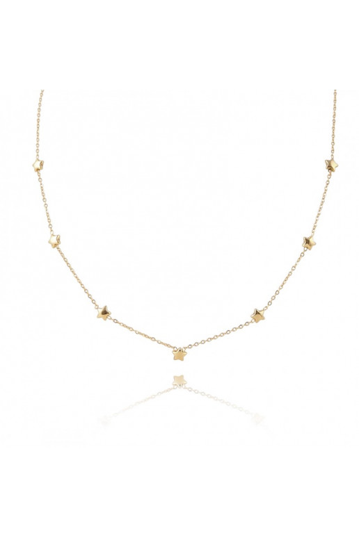 Stainless steel necklace plated with gold NST2103